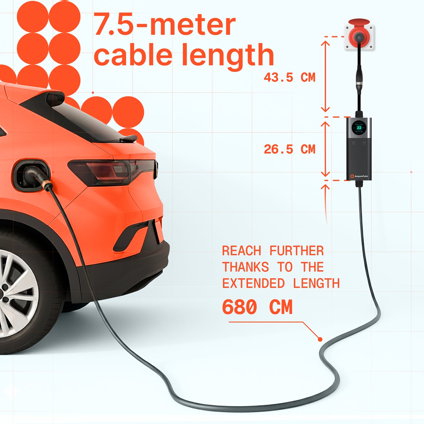 Cargador portátil Q11 PRO (16A, Tipo 2, 11kW) + 2x Adaptadores