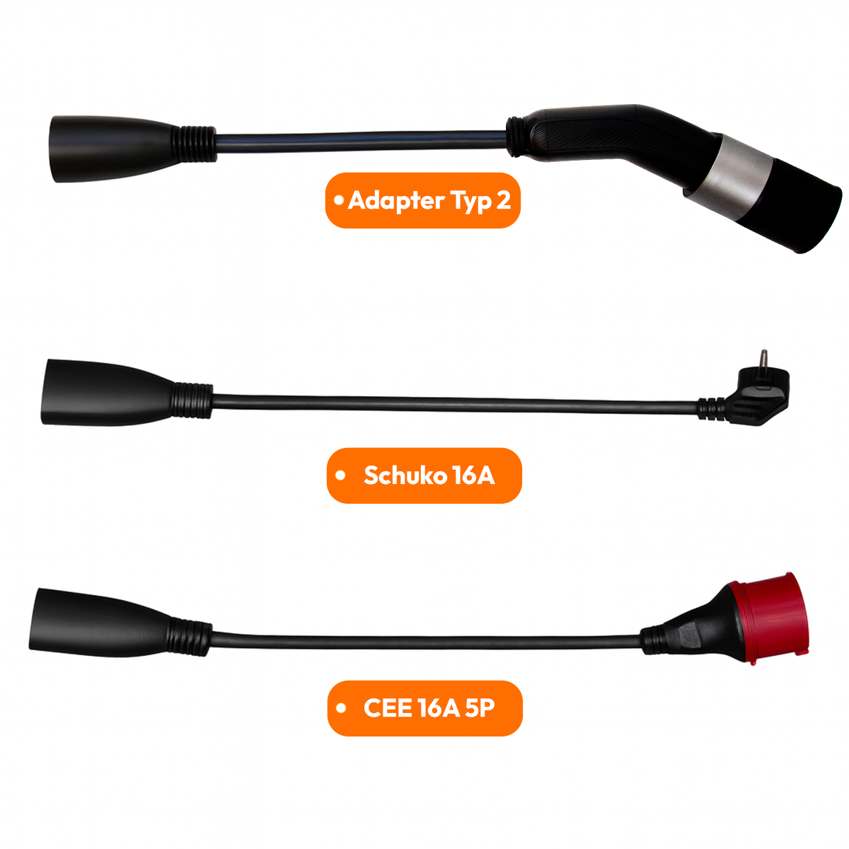 Cargador EV para enchufe de 32A, toma de 16A y 230V – Sistema adaptador Ampere Point Q11 y Q22