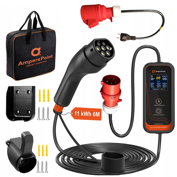 Cargador portátil P11 (16A, Tipo 2, 11kW)