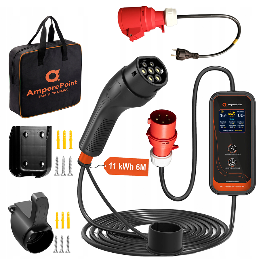 Cargador portátil P11 (16A, Tipo 2, 11kW)