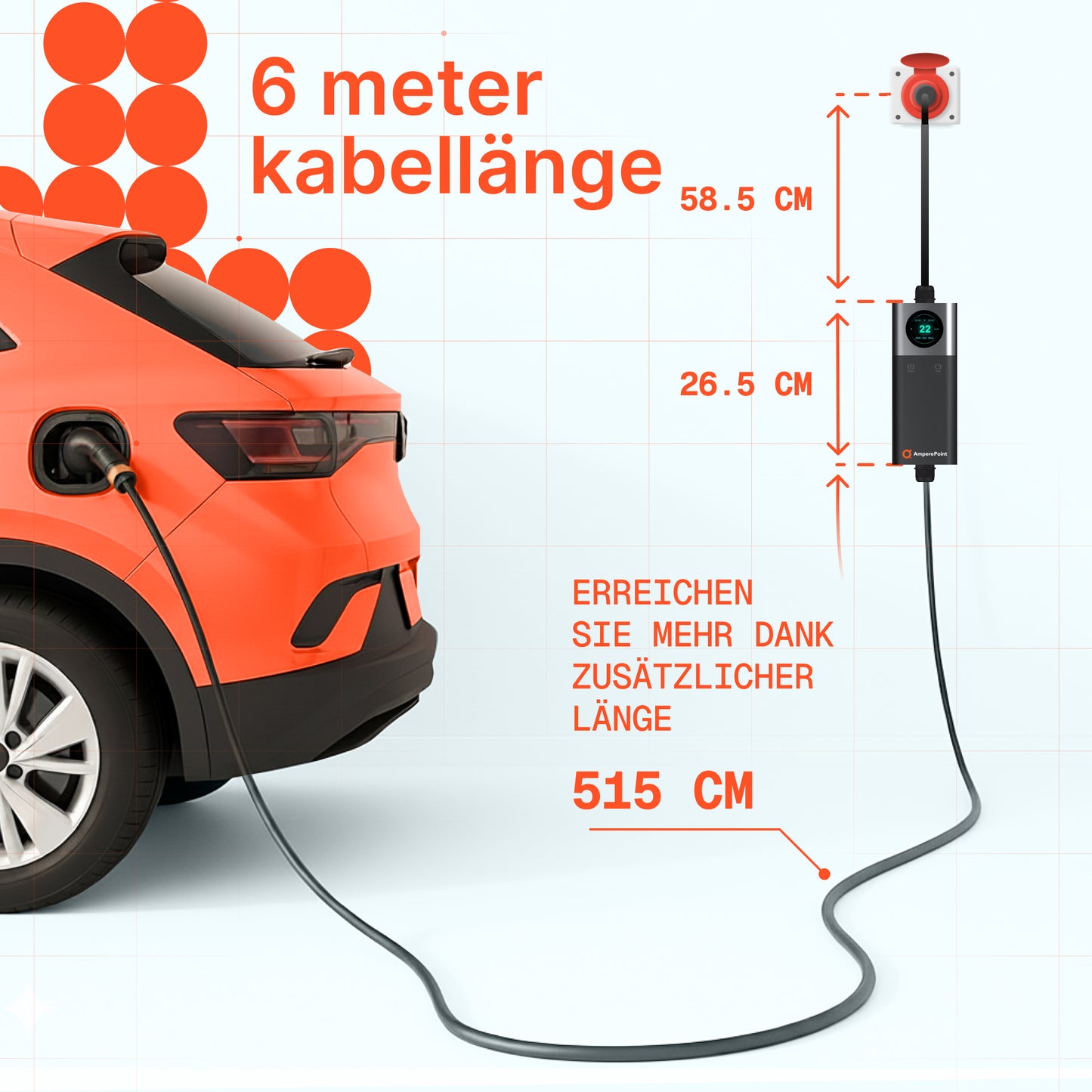 Cargador portátil Q22 (32A, Tipo 2, 22kW) aplicación móvil