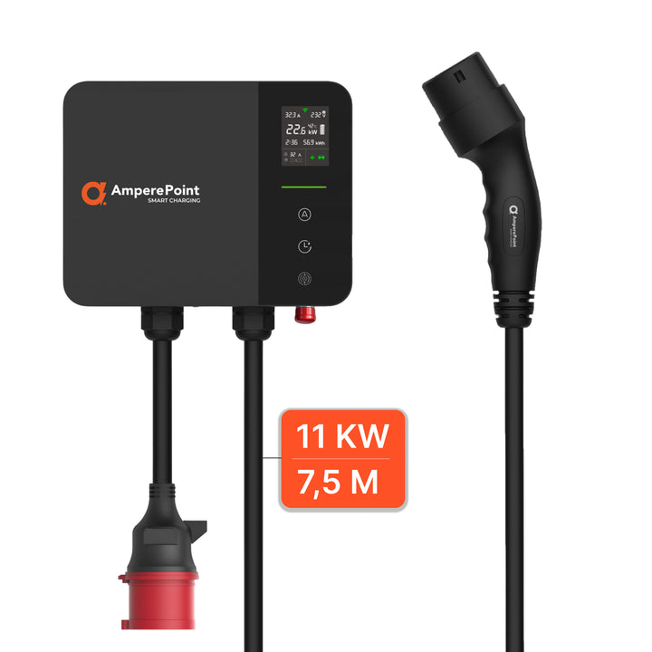 Cargador de vehículo eléctrico Wallbox PRIME 11 kW + Enchufe