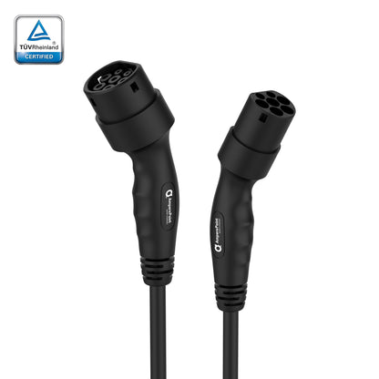 Cable de carga para vehículo eléctrico Mamba 11 sin burbujas | Cable de carga AC EV premium Tipo 2 | 11kW | 5m