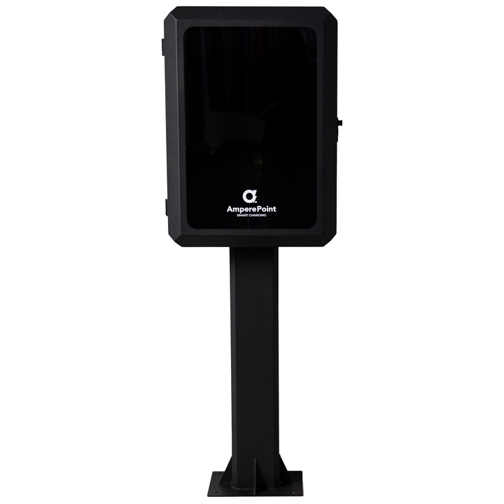 Gabinete metálico para cargador EV AMP-BOX con poste 
